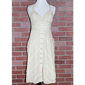 LYNDIA PROCANIK Lagenlook Button Up Halter Dress